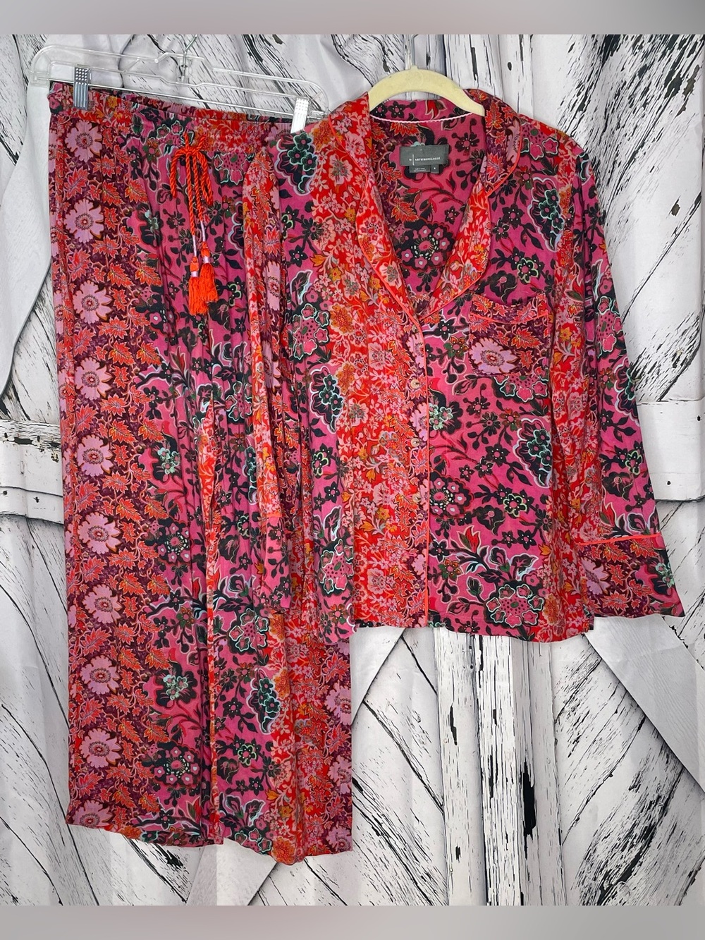 by Anthropologie Floral Print Pajama Set Size Small